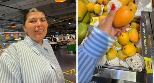 Mango colombiano en un supermercado de Dubái. Una 'influencer' mostró cuánto vale