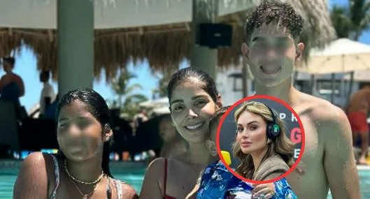 Andreina Fiallo, hijos y en recuadro Sara Uribe / Instagram: @andreinafiallo y @sara_uribe