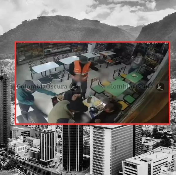 Escoltas de casa de valores en Bogotá fueron atracados por 3 ladrones: video