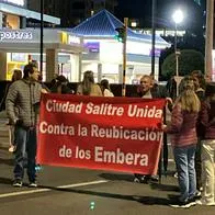 Protestas en el Salitre de Bogotá por la reubicación de indígenas embera