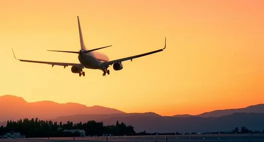 Avión volando, en nota sobre promoción de tiquetes en Latam