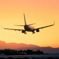 Avión volando, en nota sobre promoción de tiquetes en Latam