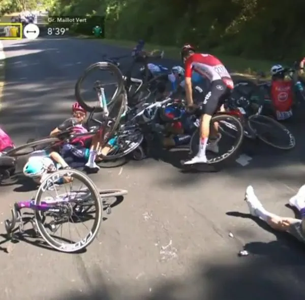 Caída de Santiago Buitrago en el Tour de Francia hoy: detalles y qué le pasó