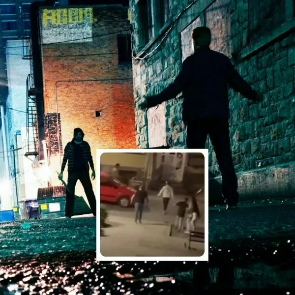 Fotos de pelea en calle, en nota de pelea fatal de colombianos en Polonia y uno cerca de cadena perpetua, con video