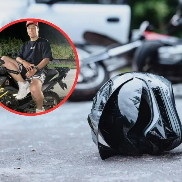 Imagen de referencia (Shutterstock) y en el círculo, Julián Castañeda, víctima mortal de accidente en moto (Te lo informa Santander) / Composición Pulzo