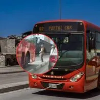 Pasajero de Transmilenio se iba a subir por donde no era y lo atropelló un bus