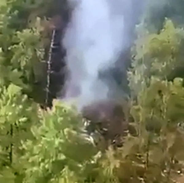 Primeras imágenes del accidente de avión en Rusia.