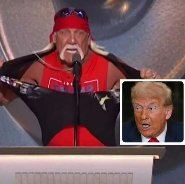 Fotos de Hulk Hogan y Donald Trump, en nota de de qué murió Hulk Hogan, ícono de WWE que apoyó a Donald Trump en Estados Unidos