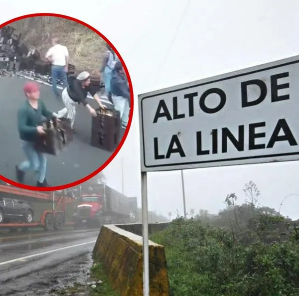 Accidente camión en La Línea: robo de cerveza y saqueo