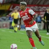 Fuerte discusión entre jugadores de Santa Fe y Harold Santiago Mosquera