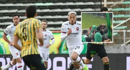 Pelea que hubo entre hinchas en el partido de Aldosivi vs. Newell's