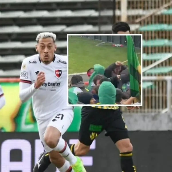 Pelea que hubo entre hinchas en el partido de Aldosivi vs. Newell's