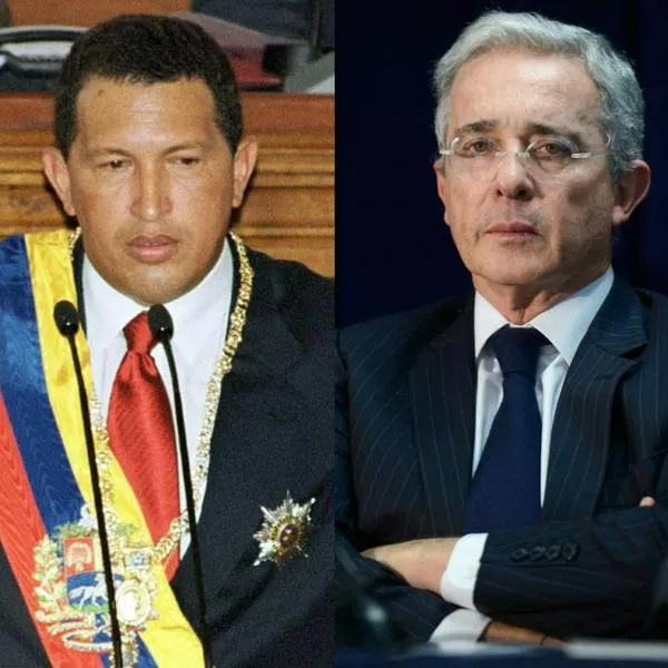 Hugo Chávez y Álvaro Uribe