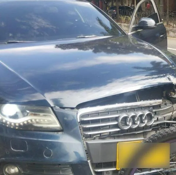 Este fue el Audi en el que un borracho iba a bordo. Protagonizó una persecución que terminó en accidente
