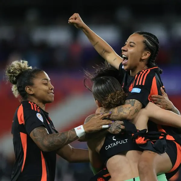 Jugadoras de Colombia celebrando, en nota sobre cuándo es la final de la Copa América 2025