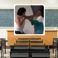 Fotos salón de clase y golpe a profesor, en nota de video de joven golpeó a profesor en universidad de México por bullying: qué pasó