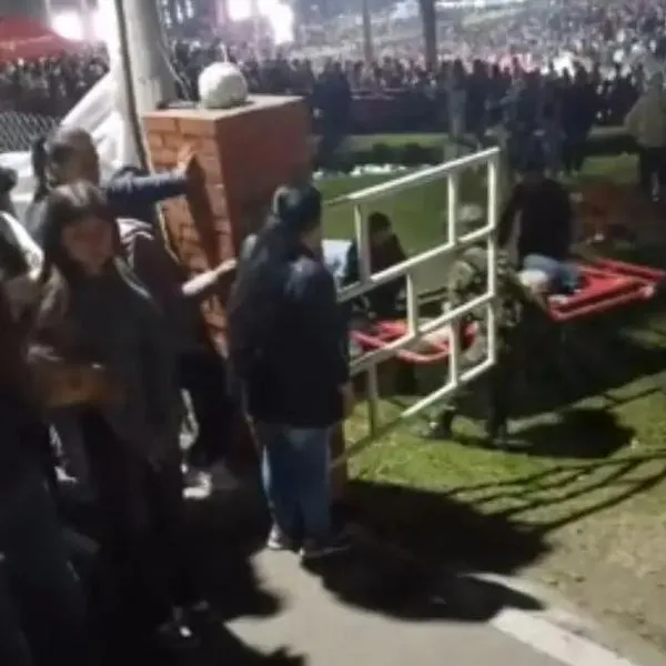 Así se vio la estampida durante un concierto en Pacho, Cundinamarca