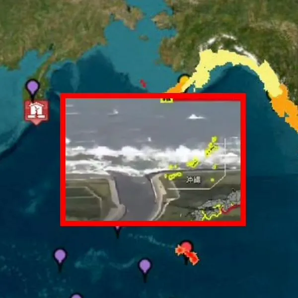 Imágenes de olas por primeros tsunamis luego de terremoto de magnitud 8.8