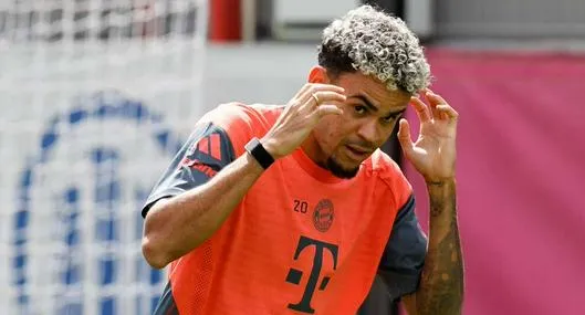 Foto de Luis Díaz, en nota de cómo entrena Luis Díaz en Bayern Múnich por idioma y qué soluciones tiene pronto