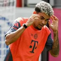 Foto de Luis Díaz, en nota de cómo entrena Luis Díaz en Bayern Múnich por idioma y qué soluciones tiene pronto