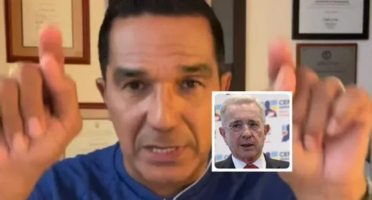 Foto de Checo Acosta y Álvaro Uribe, en nota de qué le pasó a Checo Acosta por mensaje de condena contra Álvaro Uribe y problema