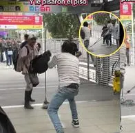 Pelea Transmilenio hoy: hombres se pelearon con trapero, puñal y muleta
