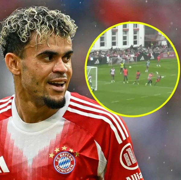 Luis Díaz tiró chilena en entrenamiento del Bayern Múnich y video es viral