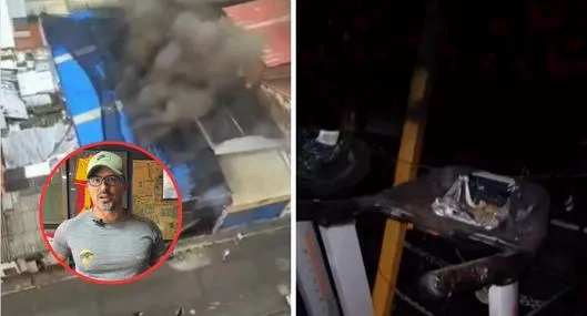Así quedó el gimnasio en Bucaramanga de Andrés 'Michi Escobar, exfutbolista, luego de un incendio