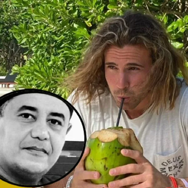 Daniel Sancho (fondo, Facebook @PsiquiatraJorgeSegura), el asesino del médico colombiano, Edwin Arrieta (círculo,  Facebook @TRT Frontera), en Tailandia