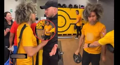 Pelea hoy en Bogotá: instructor de gimnasio le iba a pegar con pesa a un alumno
