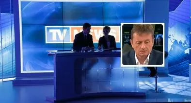 Foto noticiero y ministro, en nota de ministro sufrió derrame cerebral durante entrevista en vivo y video del momento