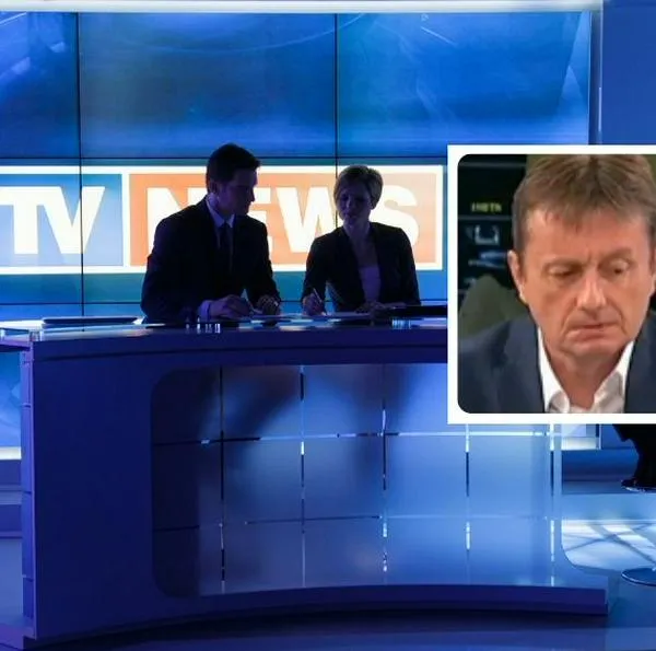 Foto noticiero y ministro, en nota de ministro sufrió derrame cerebral durante entrevista en vivo y video del momento