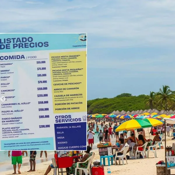 Indignación por precios en Barú en Cartagena: platos de comida a $ 600.000
