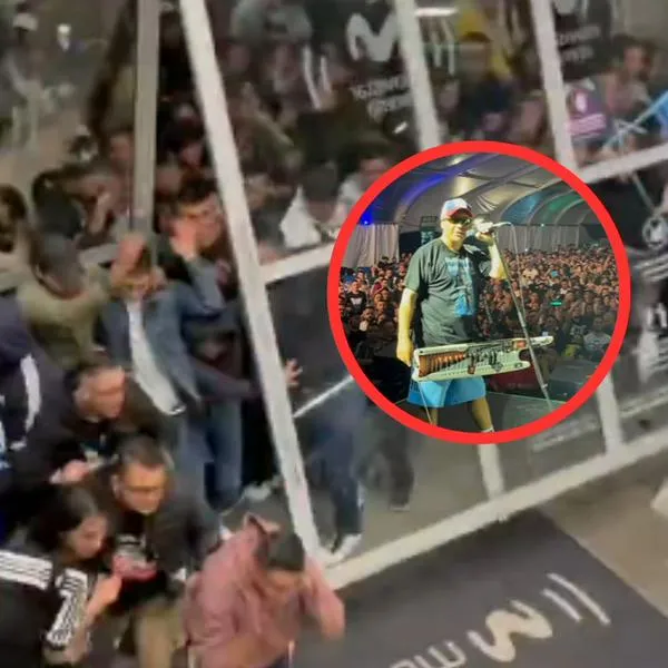 Dura reacción de Pablo Lescano, cantante de Damas Gratis, por desmanes en el Movistar Arena que ocasionaron barristas de equipos de fútbol. 