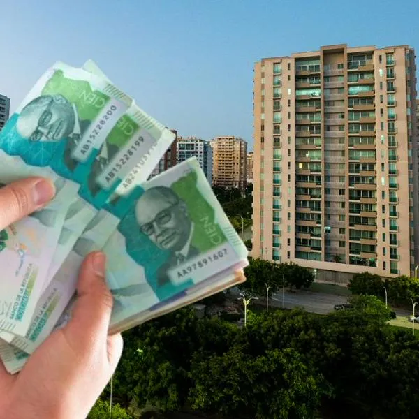 Foto de dinero y apartamentos, en nota de cuánto vale arrendar cerca de zonas universitarias en Colombia, desde $ 500.000