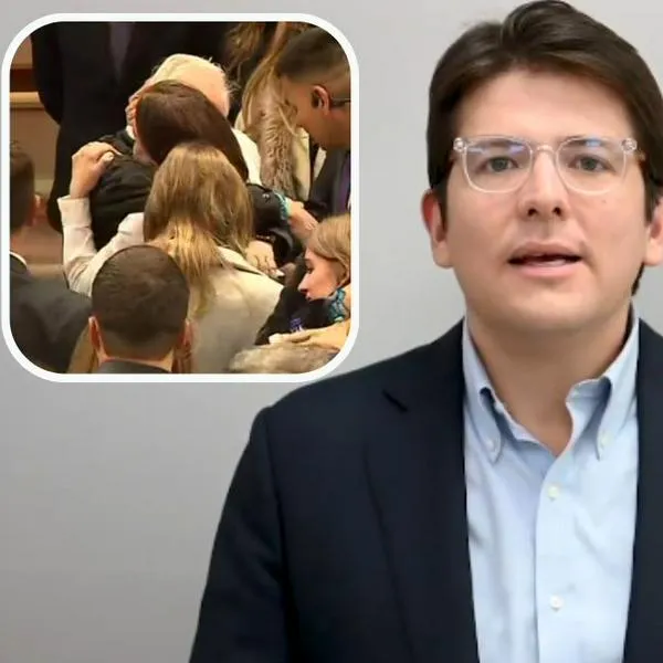 Muerte de Miguel Uribe Turbay: María Claudia Tarazona y Miguel Uribe Londoño se fundieron en el dolor por la pérdida del senador del Centro Democrático.