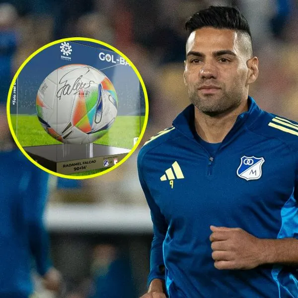 Venden balón de último gol de Radamel Falcao con Millonarios ante Santa Fe: foto