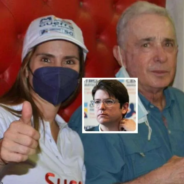 Foto de María Angélica Guerra y Álvaro Uribe, en nota de qué pasó tras María Angélica Guerra, que reemplazaría a Miguel Uribe en Congreso