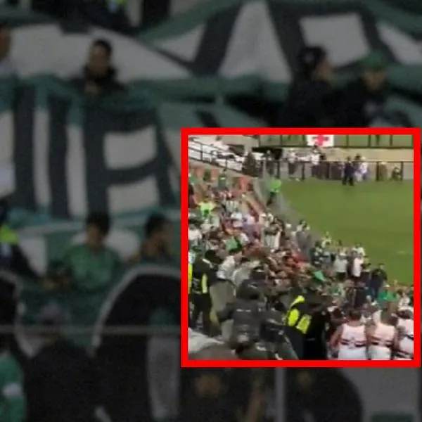 Hinchas de Atlético Nacional y Sao Paulo protagonizaron tropel en el Atanasio