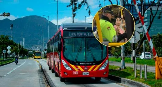Transmilenio hoy: Policía bajó del bus a mujeres borrachas que hacían escándalo