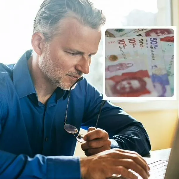 Fotos de hombre pensando y dinero, en nota de que MiBanco lanzó nuevo tipo de CDT, primer sostenible en Colombia, y para qué sirve