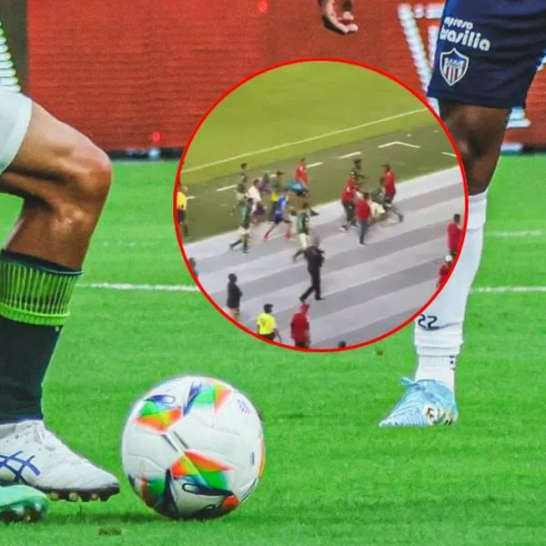 Video pelea jugadores Junior y Bucaramanga en Metropolitano: fecha 7 de Liga
