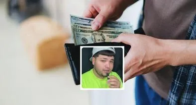Foto de dinero y tiktoker Alf Castellanos, en nota de cuál es el trabajo no profesional mejor pagado en Estados Unidos, según latino