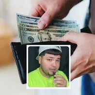 Foto de dinero y tiktoker Alf Castellanos, en nota de cuál es el trabajo no profesional mejor pagado en Estados Unidos, según latino
