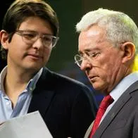 Álvaro Uribe Vélez y Miguel Uribe Turbay