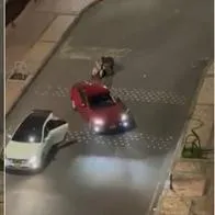 Bogotá: violento robo de carro en La Felicidad con disparo y víctima en el piso