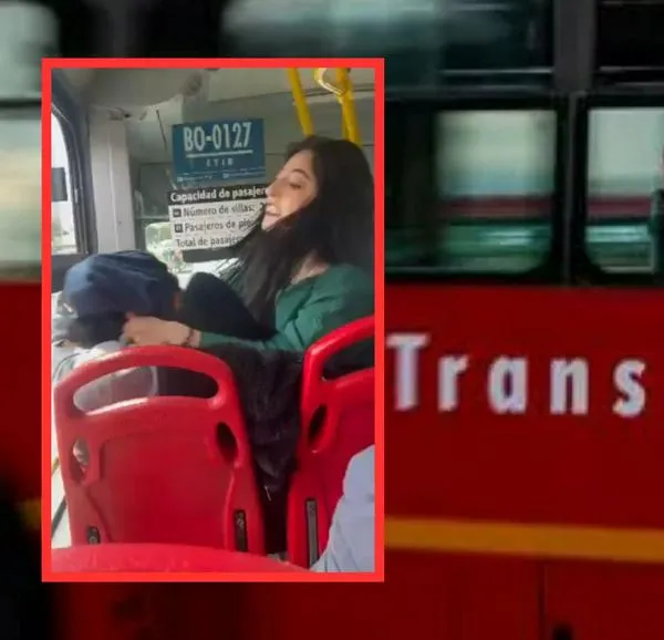 Joven atacó a sujeto que la habría manoseado en bus de Transmilenio y hay video