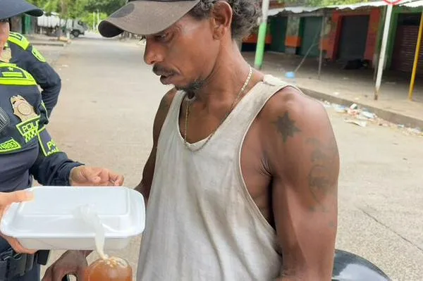 Más de 150 raciones de comida entregó la Policía a habitantes de calle en Valledupar