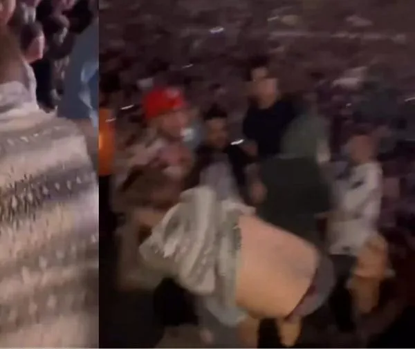 Hombre golpeó a una mujer tras derramarle una bebida en pleno concierto: así fue el momento