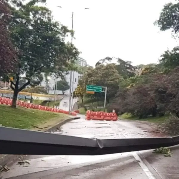 Otra vía clave en Bogotá fue cerrada y se presenta un largo trancón por la caída de un poste. Es crucial para salir del centro de la ciudad. 